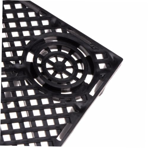 BESPORTBLE 20 Pcs Bottom Plate Fish Tank Bottom Aquarium Egg Crate Fish Tank with Divider Clapboard Pump and Live Fish Grid - color: Blackx2pcs, size: 10pcsx2pcs