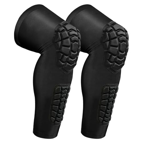 Wrestling Knee Pads Compression Leg Sleeve with Knee Pad and Calf Pad, 1 Pair Knee Sleeve with Shin Guards Shin Pads for Football, Baseball, Rugby, Lacrosse (2, Upgrade Black, XX-Large) - color: Upgrade Black, size: XX-Large
