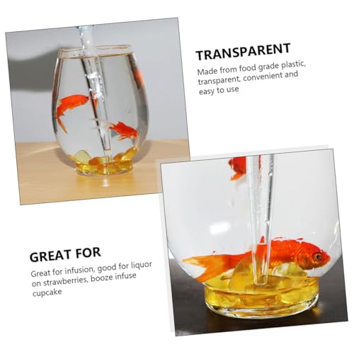 GANAZONO 2pcs Measurement Dropper for Kitchen and Fish Tank Supplies Multi-Functional Graduated Pipette for Precise Liquid Transfer and Baking Transparent Design