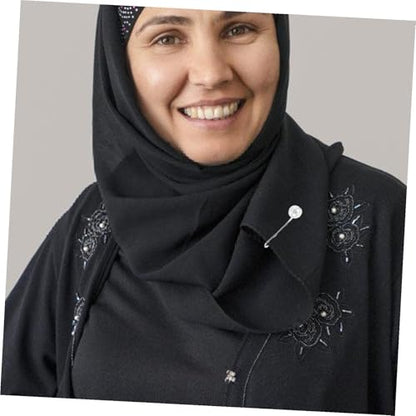 12pcs Elegant U-shaped Hijab Pins for Women Ethnic Style Scarf Clips with Fine Round Needles Versatile Brooches for Headwraps Lapel Shawls Party and Daily Wear Accessories