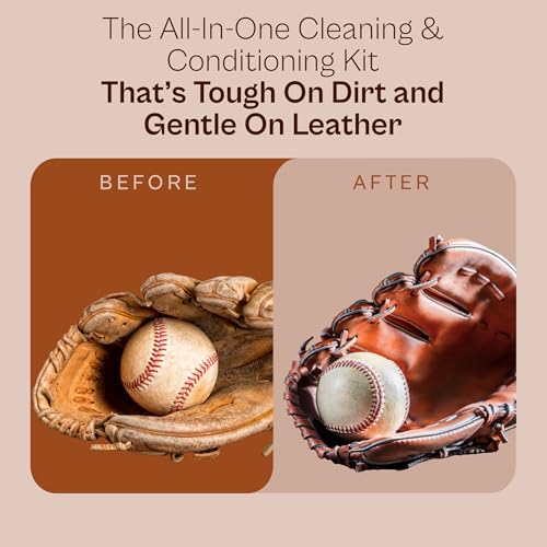 Glove Conditioner, Liquid, 8 Oz – Break in Faster, Keep Leather Maintained – Glove Conditioner for Mitts, Softball, & Baseball Gear Made in USA - size: Maintenance Kit