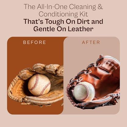 Glove Conditioner, Liquid, 8 Oz – Break in Faster, Keep Leather Maintained – Glove Conditioner for Mitts, Softball, & Baseball Gear Made in USA - size: Maintenance Kit