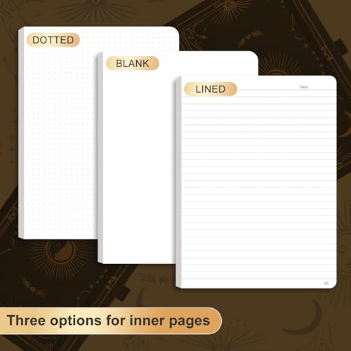 Blank Journal for Women Men, 192 Pages A5 Notebook Journal, Hardcover Notebook with 100Gsm Thick Pages, Leather Note Book for Writing, Travel, Business, Office, Prayer 5.7 x 8.3,Black - color: Black, style: Plain