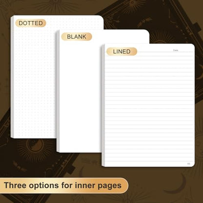 Blank Journal for Women Men, 192 Pages A5 Notebook Journal, Hardcover Notebook with 100Gsm Thick Pages, Leather Note Book for Writing, Travel, Business, Office, Prayer 5.7 x 8.3,Black - color: Black, style: Plain