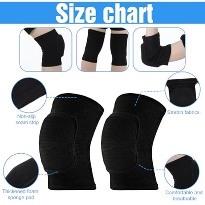 4 Pcs Volleyball Knee Pads and Volleyball Elbow Pads Set, Arm and Knee Pad Protection Set for Sports(Medium)