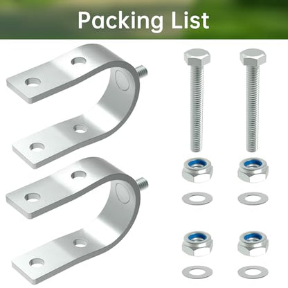 Universal Tube Bracket Kit for Automatic Gate Opener Systems | Fits 1.6" to 2" Tubes