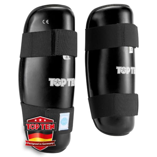 TOP TEN Wako Style Shin Guards - size: Large