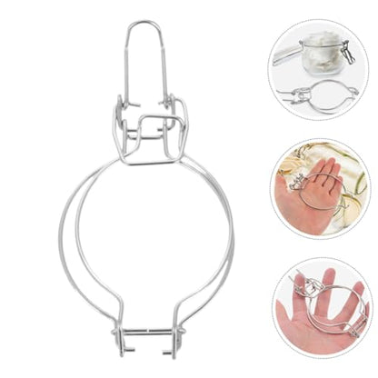 COLLBATH 6pcs Wire Clamps for Mason Jars Airtight Lid Glass Jar Holders and Easy to Use Kitchen Storage Accessories for Canning and Preserving