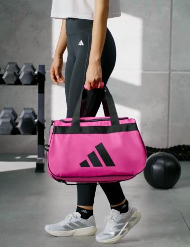 adidas Power Gym Bag – Lightweight Small Duffel, Intense Pink/Black, OSFA - color: Intense Pink/Black/Power
