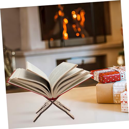 Homoyoyo Wooden Book Stand Holder for Desktop Reading Quran Display Rack Detachable Reading Stand for Home Office Library and Temple Use Practical and Design
