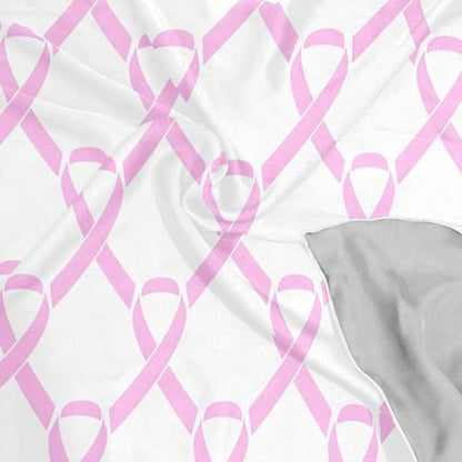 Women's Silk Scarf Square Satin Head Scarves Fashion Neck Scarf Hair Wraps Silk Bandana - color: Cancer Awareness Ribbon