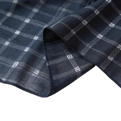 Hijab Scarf for Women Fashion Printed Modal Hijab Head Wrap Scarves Lightweight Long Scarf Shawls - color: Checkered Blue