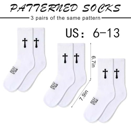 3 Pairs Christian socks Prayer socks Birthday Gifts for Dad,Men Husband Grandp Fathers Day Christmas - color: Proverbs 3:5 - White