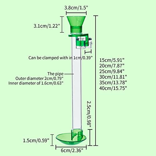 Fish Shrimp Feeder Clear Acrylic Shrimp Feeding Tube with Dish Clip to Aquarium Feeders for Fish 6 Size - size: 40CM