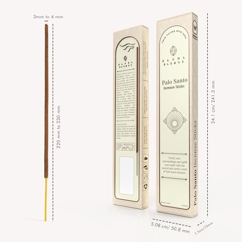 KarmaPledge Palo Santo Incense Sticks, Burn Time 45-60 Min, 40 Sticks - color: Palo Santo, size: 40 Hand Dipped Sticks