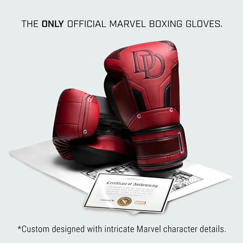 Hayabusa Marvel Hero Elite Boxing Gloves for Men and Women - color: Daredevil, size: 16oz