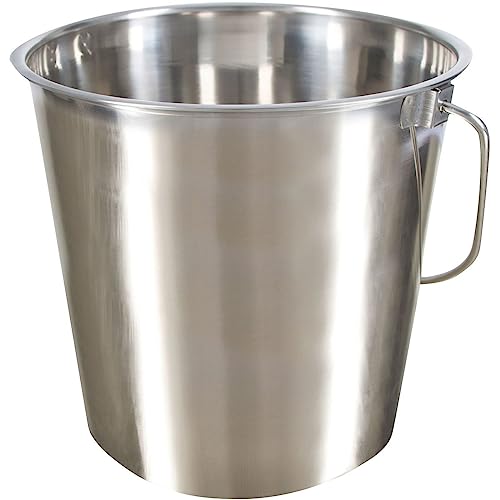 Pet Supplies Albert Kerbl GmbH Stainless Steel Bucket 8,5 l, with Handle - size: 8.5 l