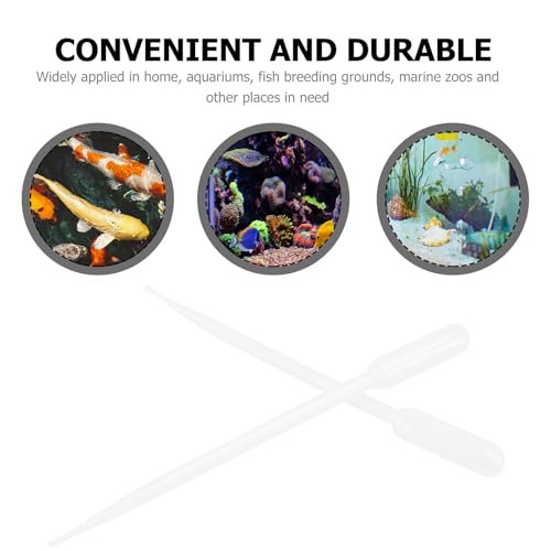 VICASKY 10pcs 5ml Coral Feeder Syringe Tubes Brine Shrimp Feeding Pipettes Long Plastic Dropper for Aquarium Fish Tank Pet Supplies