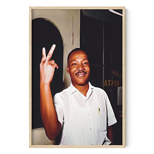 HAUS AND HUES Martin Luther King Poster - African American Wall Art, American History Posters for Classroom, MLK Poster African Art Wall Decor, Martin Luther King Photos (Unframed, 24x36) - color: Mlk, size: 24"L x 36"W