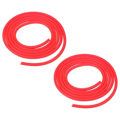 Aquarium Airline Tubing, 5/32"(4mm) ID x 1/4"(6mm) OD 4.9ft PVC Flexible Tube, (2Pcs, Red), Intended for Fish Tank Air Pump/Aquarium/Garden/Terrarium Pond - color: Red