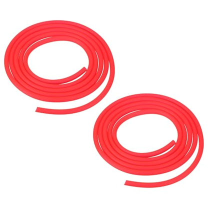Aquarium Airline Tubing, 5/32"(4mm) ID x 1/4"(6mm) OD 4.9ft PVC Flexible Tube, (2Pcs, Red), Intended for Fish Tank Air Pump/Aquarium/Garden/Terrarium Pond - color: Red