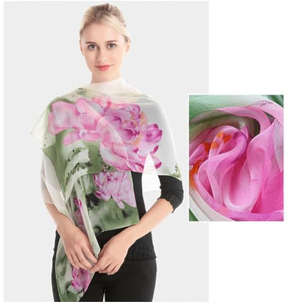 Xyueanlo Scarfs for Women Lightweight Scarves Fashion Print Floral Pattern Scarf Shawls - color: R-19