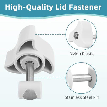 Canister Filter Lid Fastener Compatible with Fluval FX2 FX4 FX5 FX6 Canister Filters, A20215 Lock Nut Clamp Lid Fastener for Aquarium Filter, 2 Pack