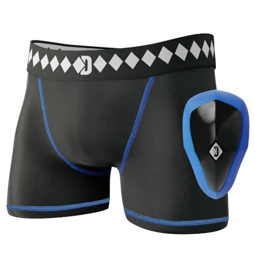 Diamond MMA Compression Jock Short with Built-in Jock Strap & Athletic Cup Groin Protection System - size: Medium, style: Adult