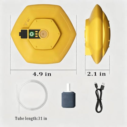 IPX7 Waterproof Floating Bait Bucket Aerator, Rechargeable Floating Oxygen Pump,Lightweight Rustproof,for Fish Tank, Bait Bucket, Shrimp Tank, Hydroponic System
