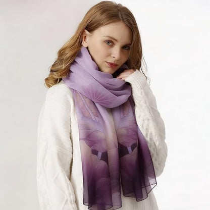 Chiffon Scarfs for Women Lightweight Scarf Shawl Fashion Scarves Sunscreen Shawls for Ladies - color: Purplegradient