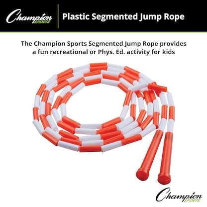 Champion Sports Plastic Segmented Jump Rope - color: Orange (10 Feet)