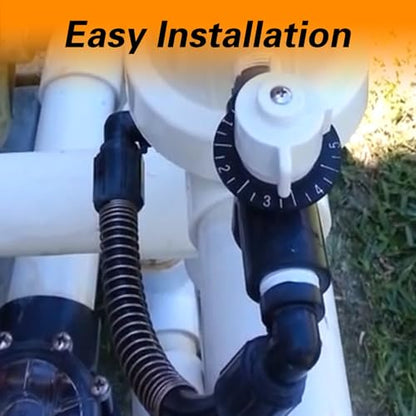 Pool Chlorinator Parts, 1/2" NPT 90-Degree Tube Connector, 5/8" OD Tube, Tube Support Compatible with Pentair Rainbow Auto Feeder/Chlorinator Model 320 322 Replace#: R172272 R172091 R172253