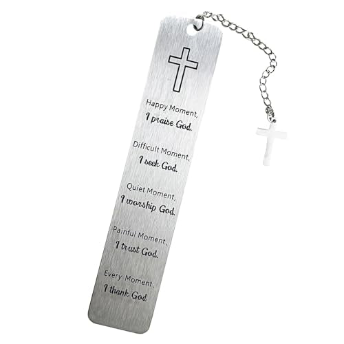 성경 책갈피 책 마커, 금속 기독교 책갈피 선물 액세서리 (I Praise God) - style: 하나님을 찬양합니다