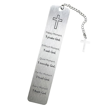 성경 책갈피 책 마커, 금속 기독교 책갈피 선물 액세서리 (I Praise God) - style: 하나님을 찬양합니다
