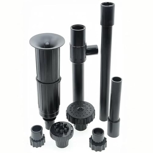 RUIAN Fountain Nozzle Kit, Set of 8 pieces Water Fountain Spray Head Kit for Garden - color: BlackB