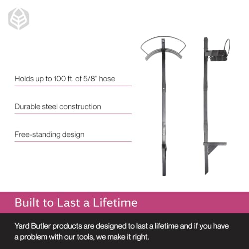 Yard Butler Free Standing Garden Hose Holder, Steel | Steel Freestanding Hose Holder for Lawn and Garden, Water Hose Storage and Organizer, Garden Caddy and Hose Hanger - size: Hanger