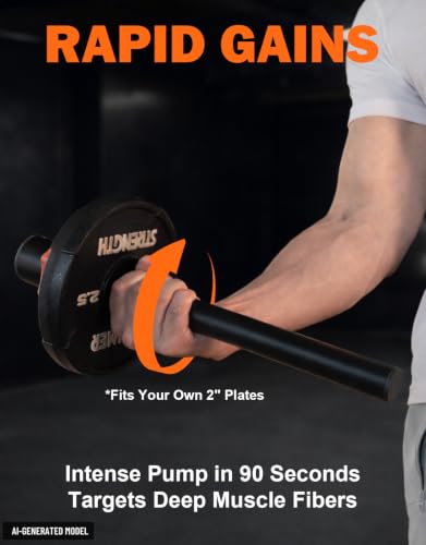 Forearm Wrist Strengthener Grip Strength Trainer - color: 1" Forearm Bar