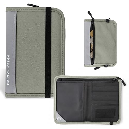 Family Passport Holder Organizer, RFID Blocking Travel Document Case, Lightweight Large Passport Cover Case Waterproof Bag Document Organizer for Women & Men - color: Galaxy Gray