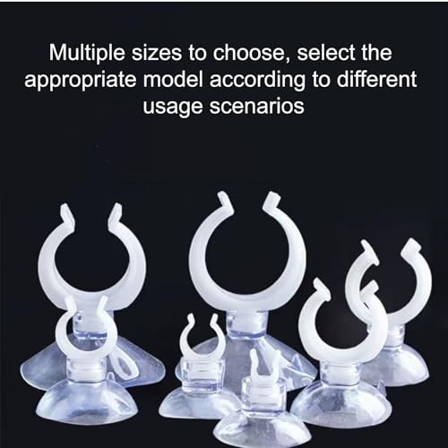 Aquarium Suction Cup Clips Set Fish Tank Air Line Holder Clear Plastic for Glass Fish Supples and Fish Tank Clear Airline Tubing Decorations Shrimp Nests and Reptile - size: Φ0.39in/10mm