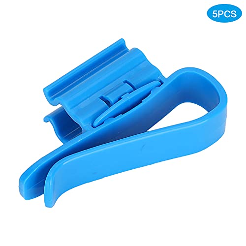 5PCS Aquarium Water Pipe Fixing Clip Fish Tank Mounting Clip Water Pipe Hose Holder Water Change Tool Holder Clip Multifunction Adjustable Clamp for Fish Tank Aquarium (Blue) - color: Blue