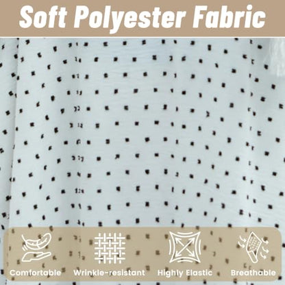 Polka Dot Abaya| Hooded Abaya for Muslim Women| 1pc Hoody Dress| Maxi Dress - color: White, size: Size 1
