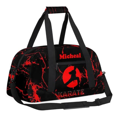 Personalized Martial Art Bag Duffel Bag for Girls, Custom Taekwondo Karate Bag Overnight Bags for Travel Weekender Practice Karate - color: Option 11