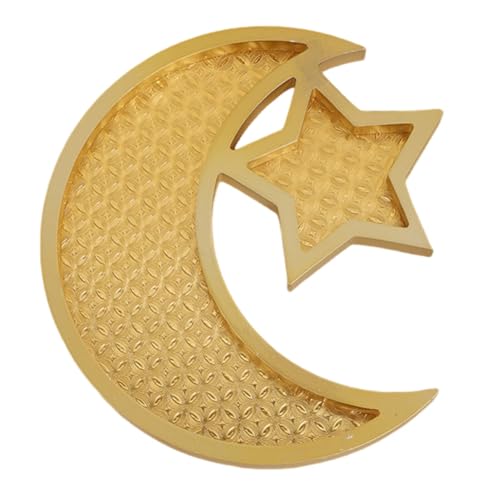 Eforcase Wooden Ramadan Decoration Tray - Crescent Moon Star Tray - Serving Tray - Dessert Platters - Storage Container - Display Holder - Eid Mubarak - color: Color #1