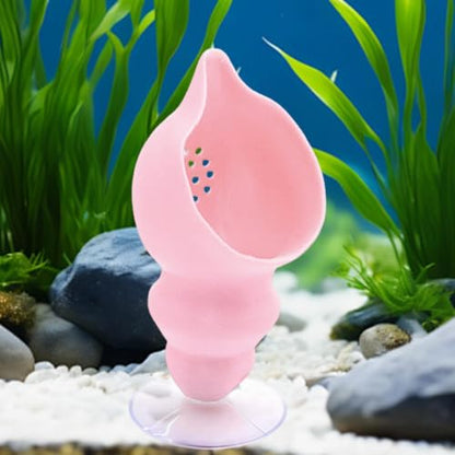 Betta Fish Hammock | Betta Fish Shell Bed, Floating Shell Shaped Suction Cup Pad, for Shrimp Snails Frogs Goldfishes Guppy Koi Reptile Pet Tank Aquariums Area Home - color: Light Pink