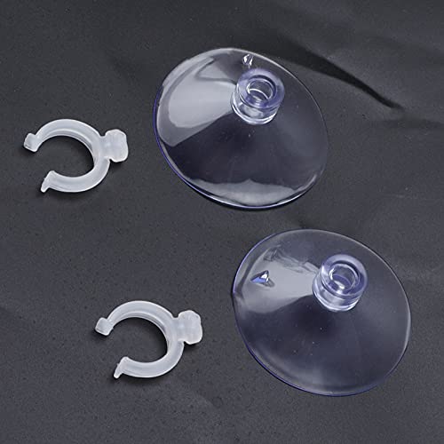 SUNGOOYUE Aquarium Hose Clamp Plastic Suction Cup Air Line Tube Holder for 12 to 16mm Transparent Pipe, 2 Cups 2 Clips, High Temperature Fixture for Fish Tank Tube Routing (Can clamp 16-22mm) - size: Can clamp 16-22mm