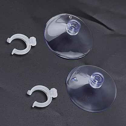 SUNGOOYUE Aquarium Hose Clamp Plastic Suction Cup Air Line Tube Holder for 12 to 16mm Transparent Pipe, 2 Cups 2 Clips, High Temperature Fixture for Fish Tank Tube Routing (Can clamp 16-22mm) - size: Can clamp 16-22mm
