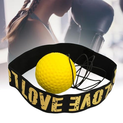 harayaa Boxing Reflex Ball Hand Eye Coordination with Elastic PU Ball Headband Punching Fitness Equipment for Reaction Speed Suitable for Home Workout