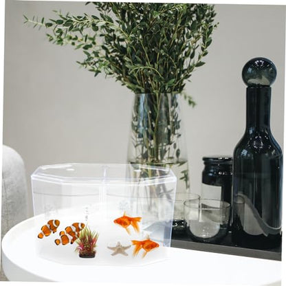 GALPADA Fish Breeding Tank with Divider Isolation Box for Betta Guppy Shrimp and Clownfish Easy to Clean and Store Design for Spawning and Nursing