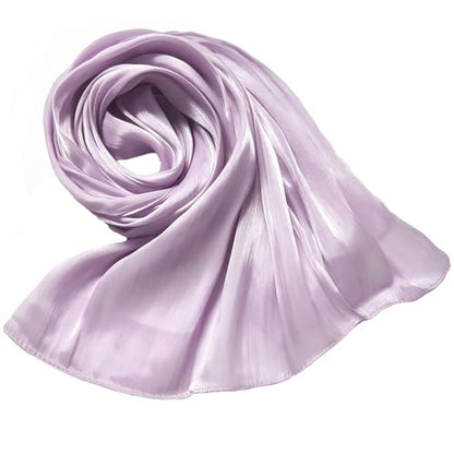 Women Premium Hijab Head Scarf Lightweight Shimmer Scarves Crepe Wedding Shawls and Wraps for Evening Dresses Shiny - color: Purple 11#