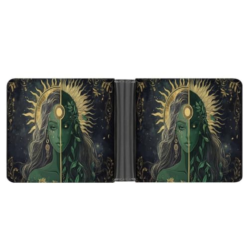 Greek Goddess Bifold Wallet 4.6x3.7 Inch,Slim Compact Folding Wallet with Card Slots And Cash Pocket Lightweight Wallet for Everyday Carry Travel Business - color: Greek Goddess